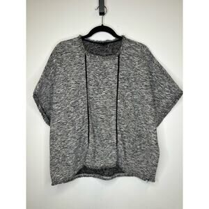 Top Shop woven knit top with fringe detail